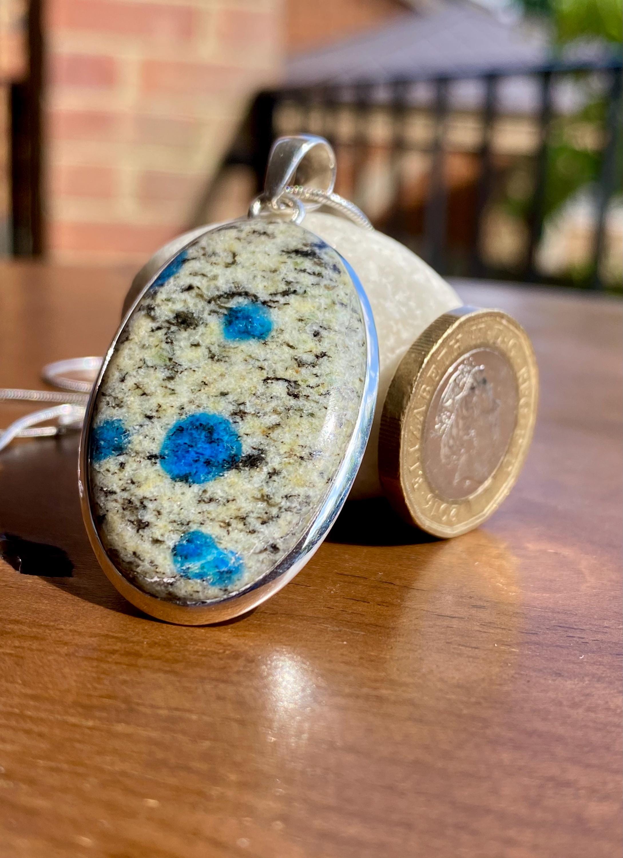 K2 Jasper and Sterling Silver Oval Pendant.
