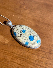 K2 Jasper and Sterling Silver Oval Pendant.
