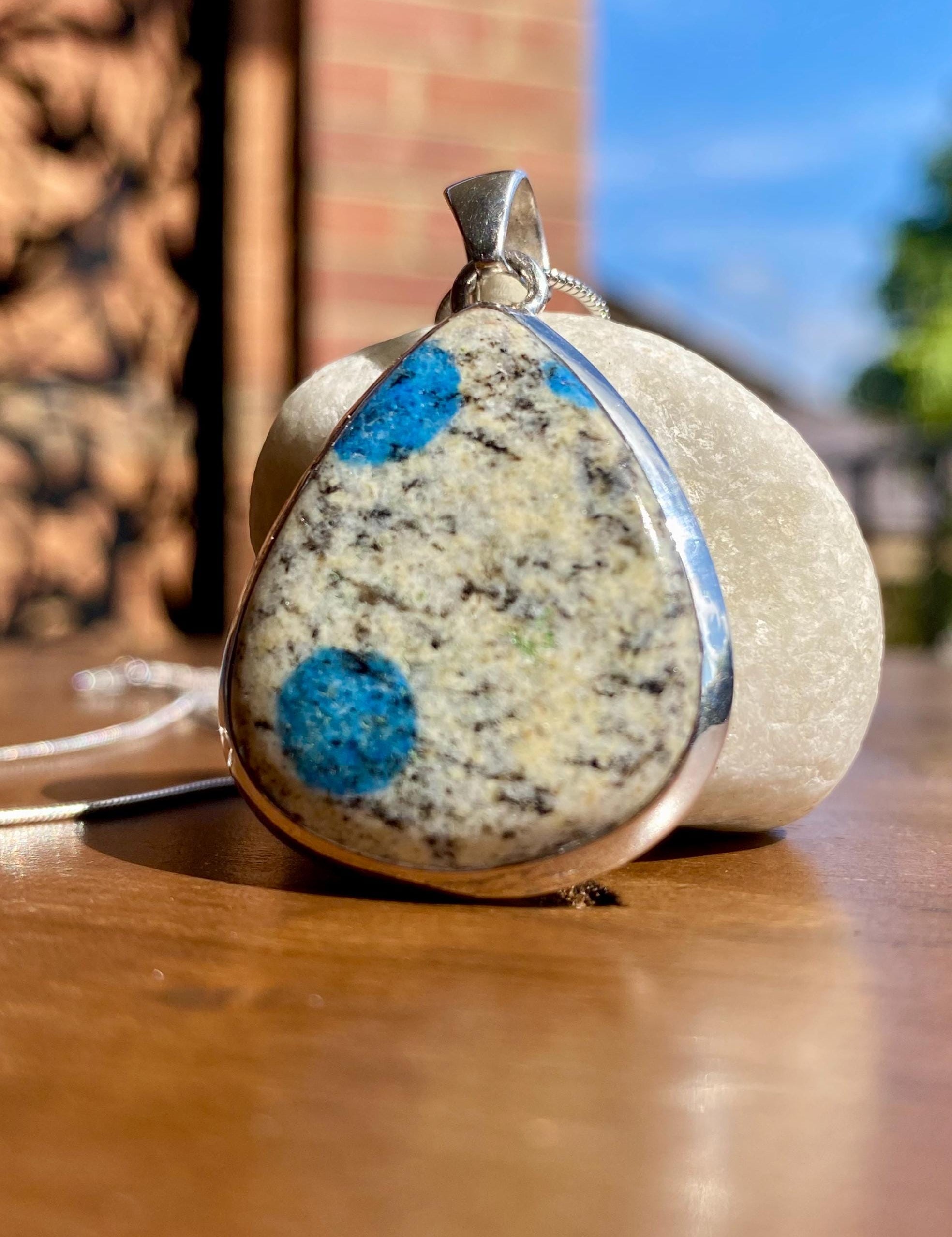 K2 Jasper and Sterling Silver Teardrop Pendant