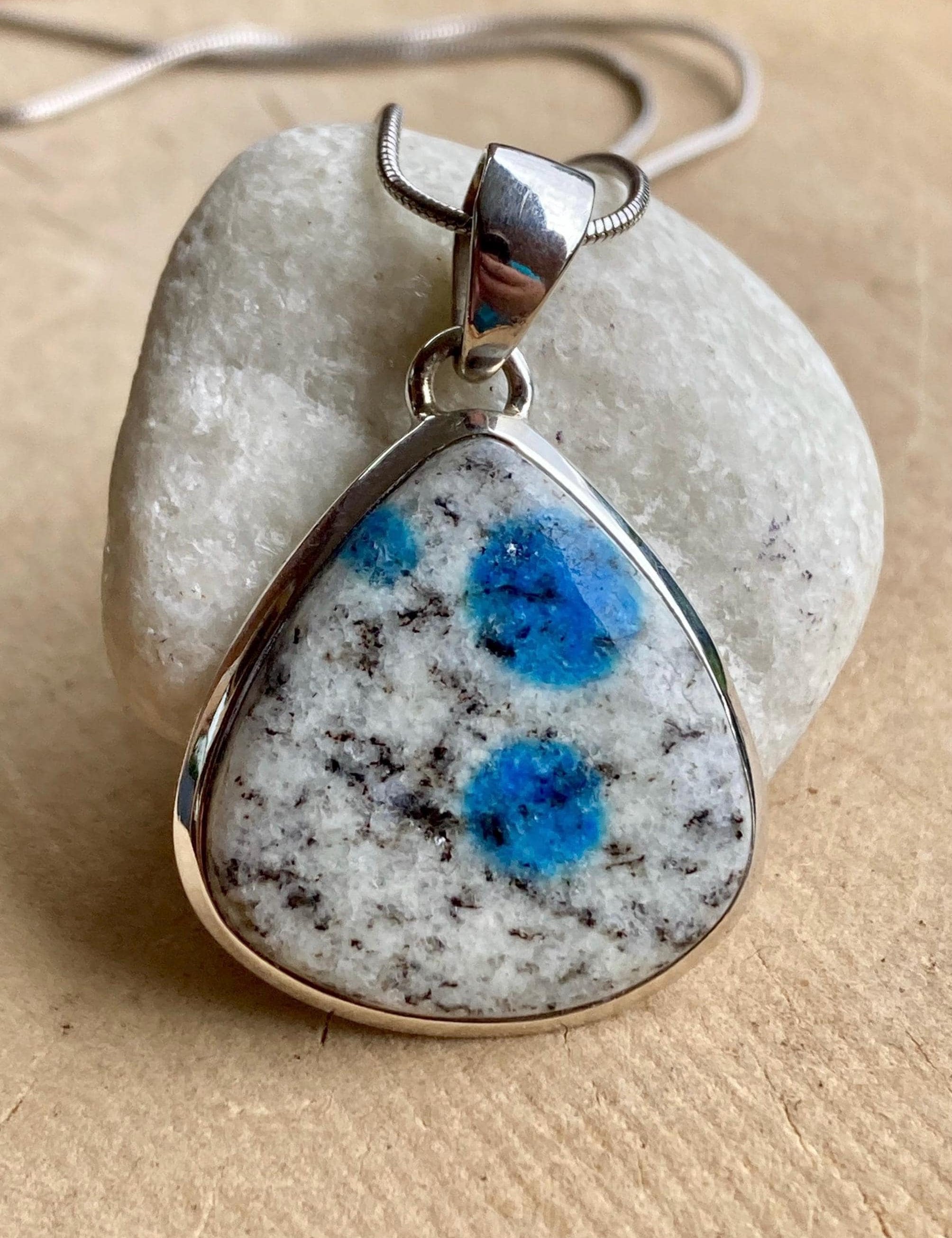 K2 Jasper and Sterling Silver Teardrop Pendant