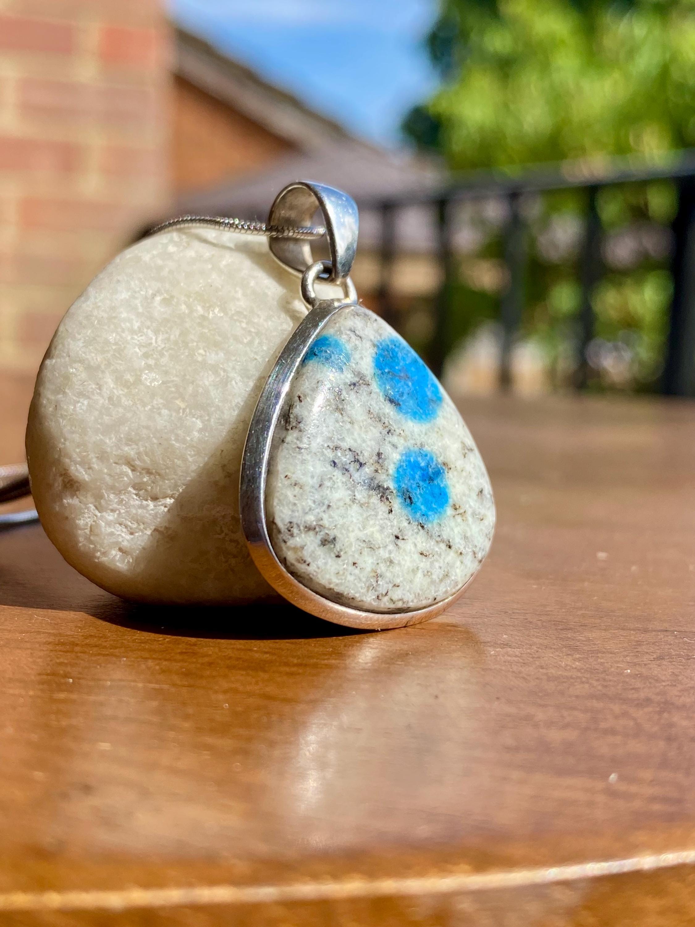 K2 Jasper and Sterling Silver Teardrop Pendant