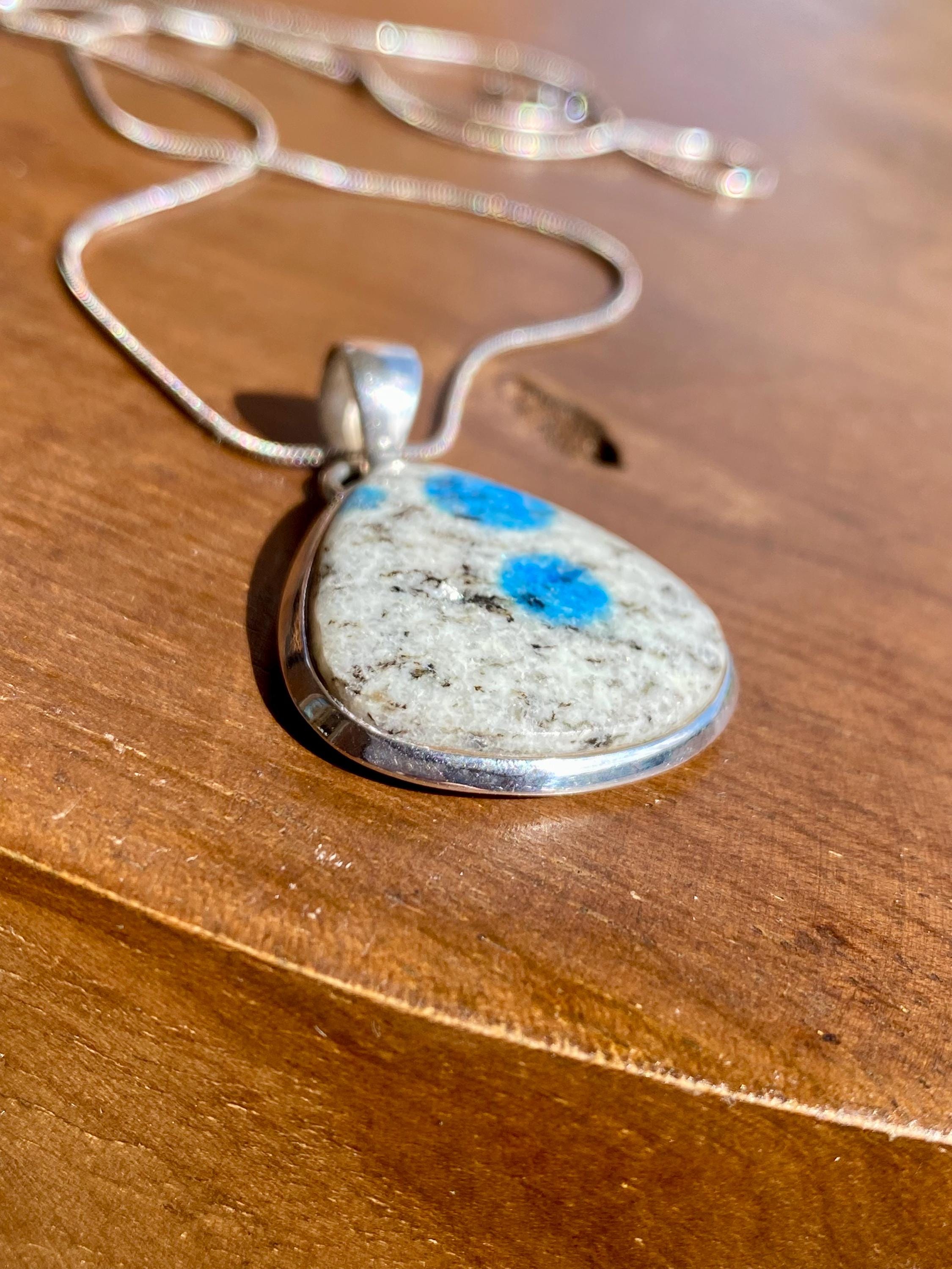 K2 Jasper and Sterling Silver Teardrop Pendant