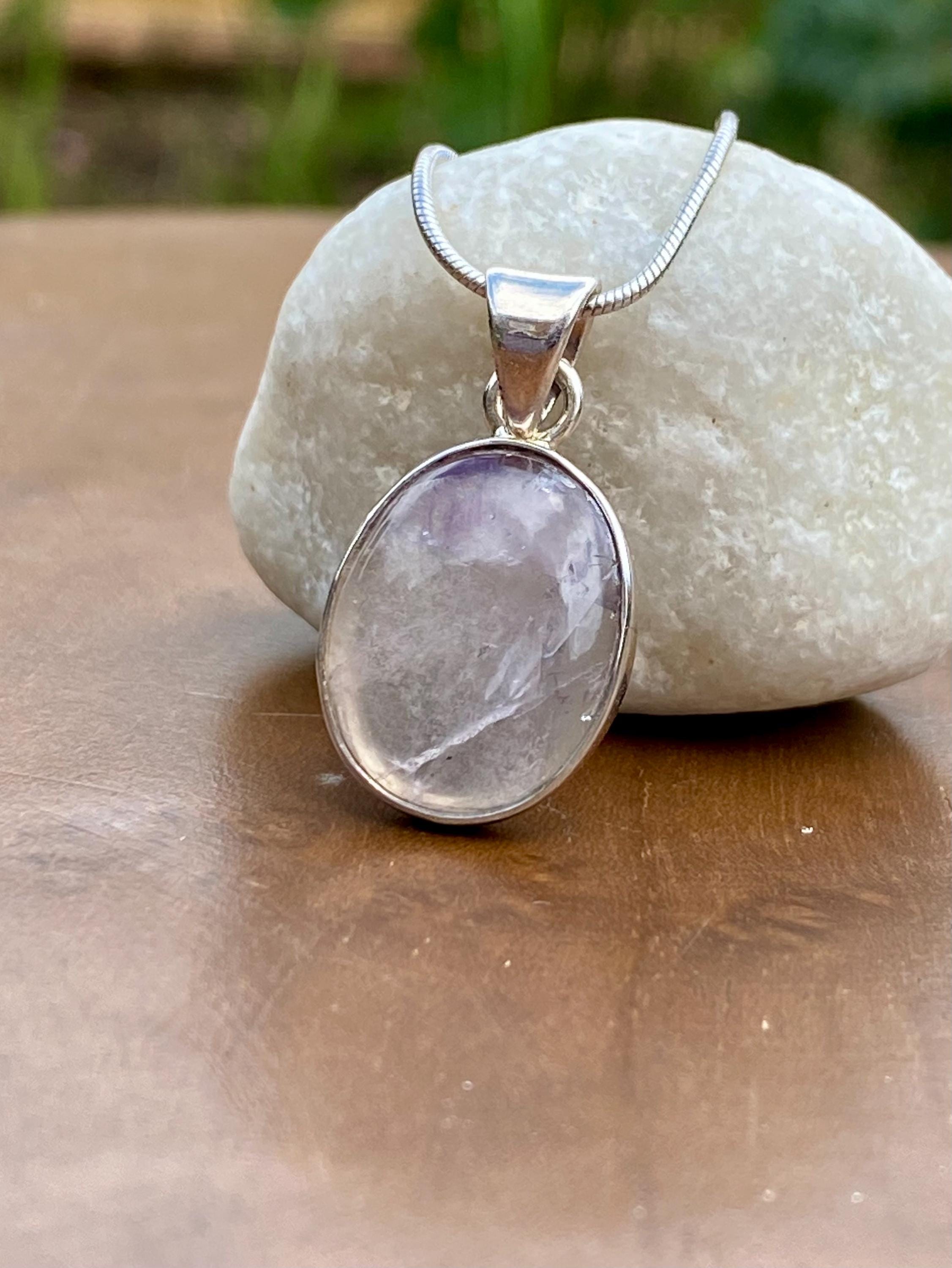 Blue John Silver Pendant