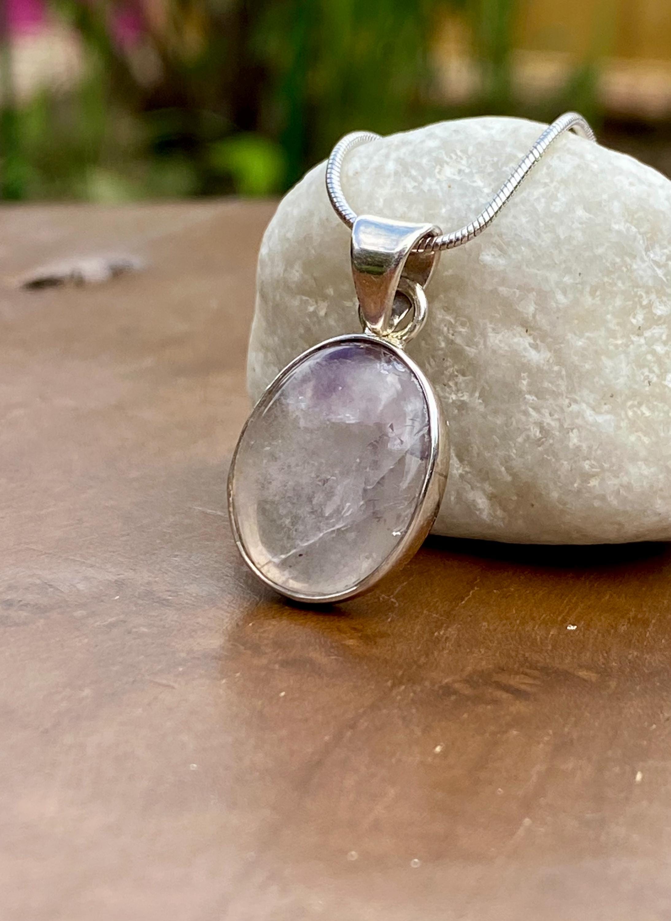 Blue John Silver Pendant