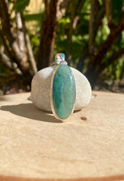 Genuine Oval Mtorolite Emerald Chrome Chalcedony 925 Sterling Silver Pendant