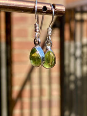 Teardrop Peridot 925 Sterling Silver Dangle Earrings