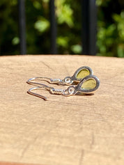 Teardrop Peridot 925 Sterling Silver Dangle Earrings