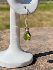 Teardrop Peridot 925 Sterling Silver Dangle Earrings