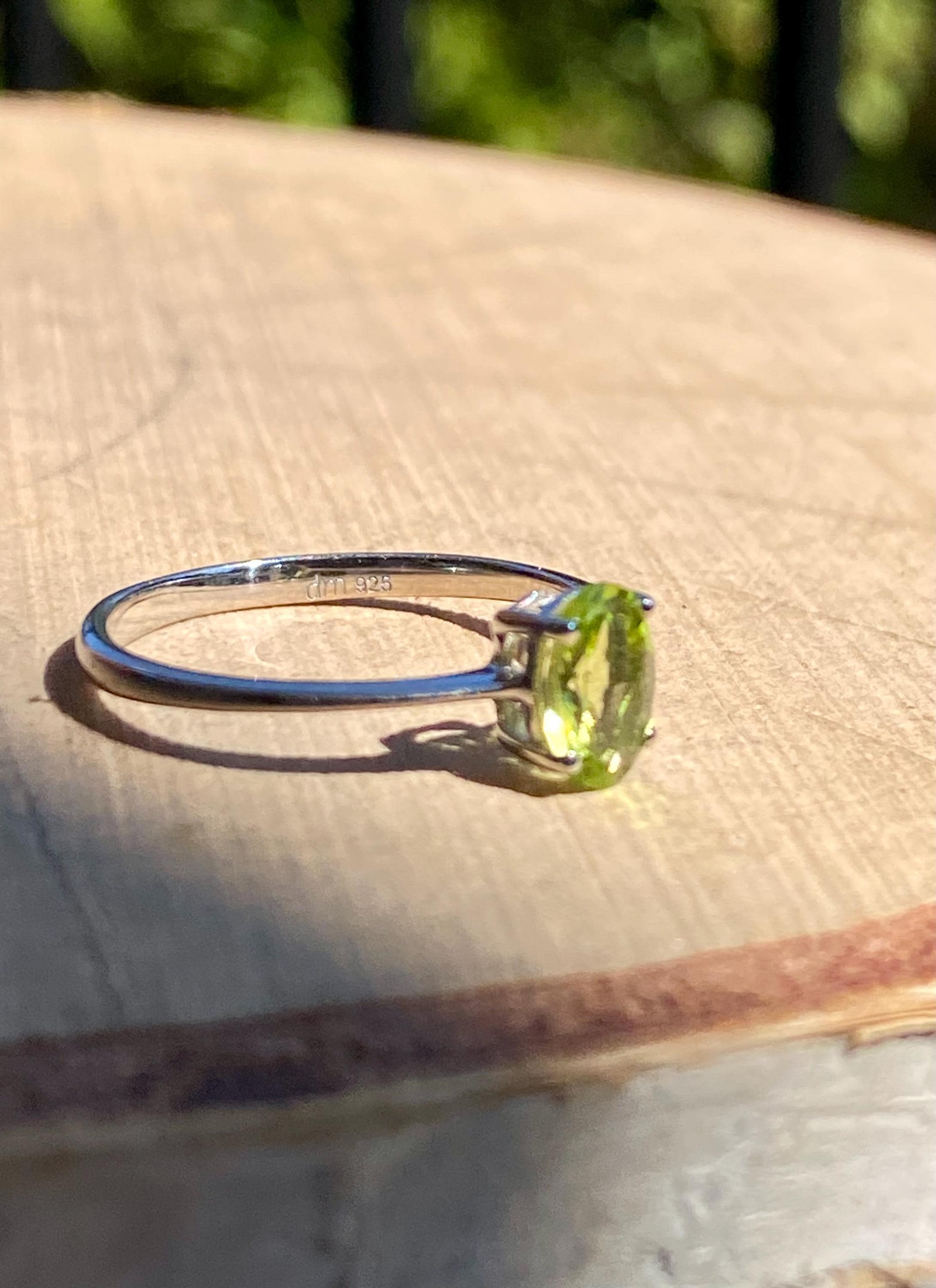 Oval Cut Peridot 925 Sterling Silver Ring