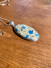 K2 Jasper and Sterling Silver Oval Pendant.