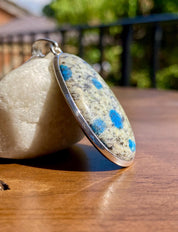 K2 Jasper and Sterling Silver Oval Pendant.