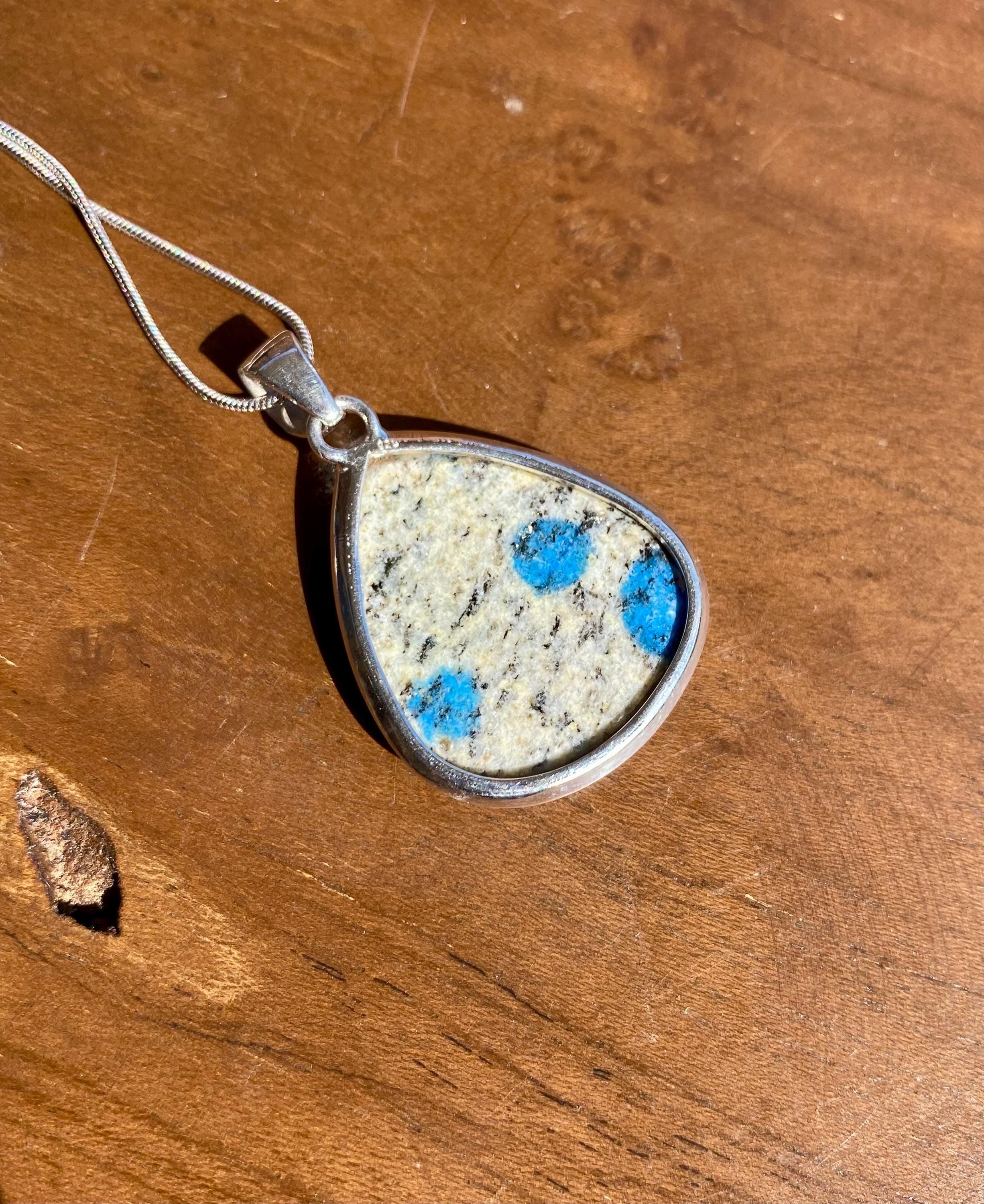 K2 Jasper and Sterling Silver Teardrop Pendant