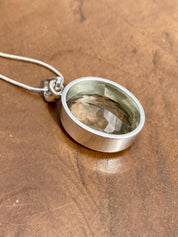 Green Amethyst Prasiolite 925 Sterling Silver Oval Pendant