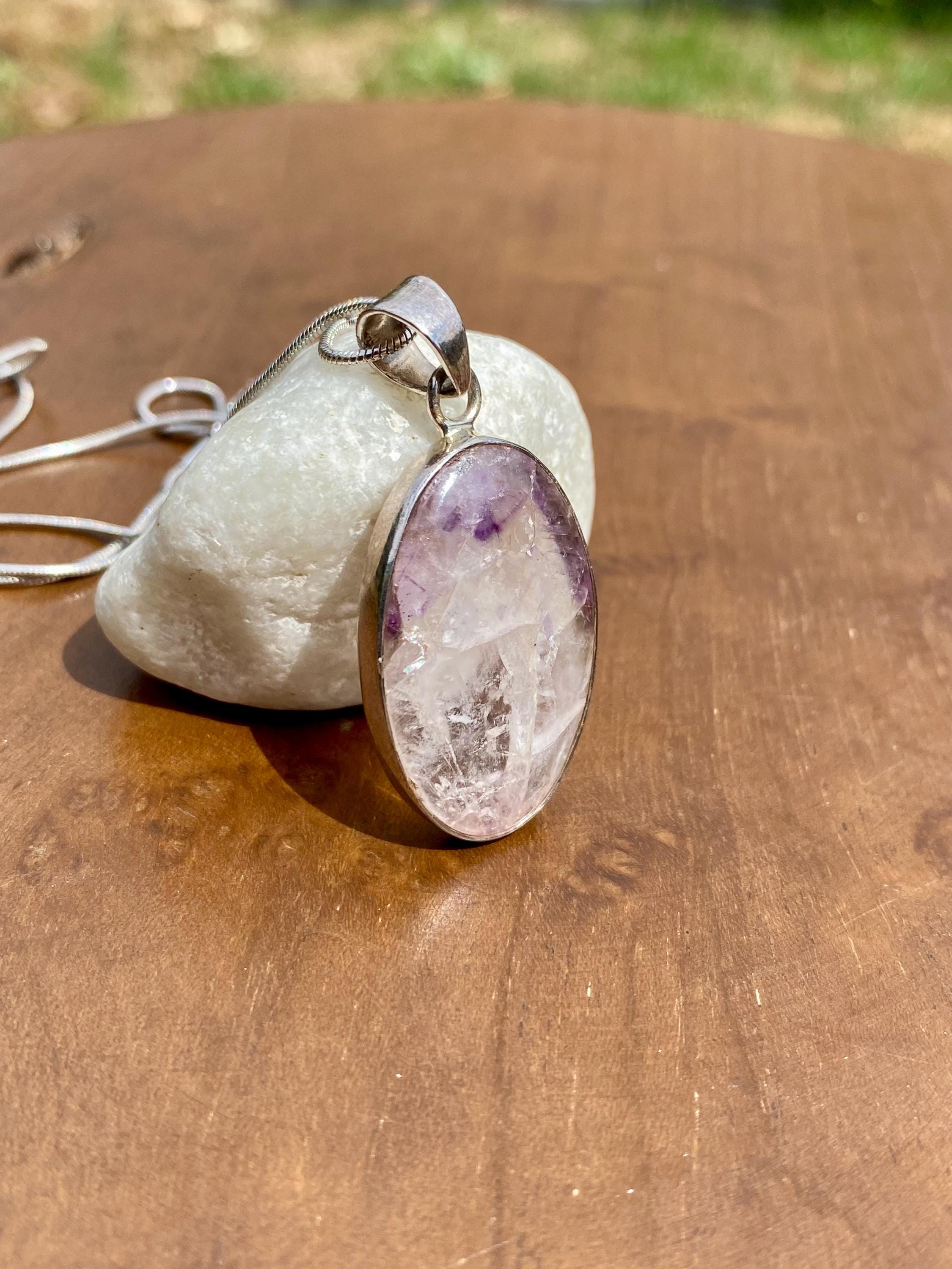 Blue John Silver Pendant