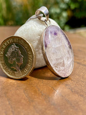 Blue John Silver Pendant