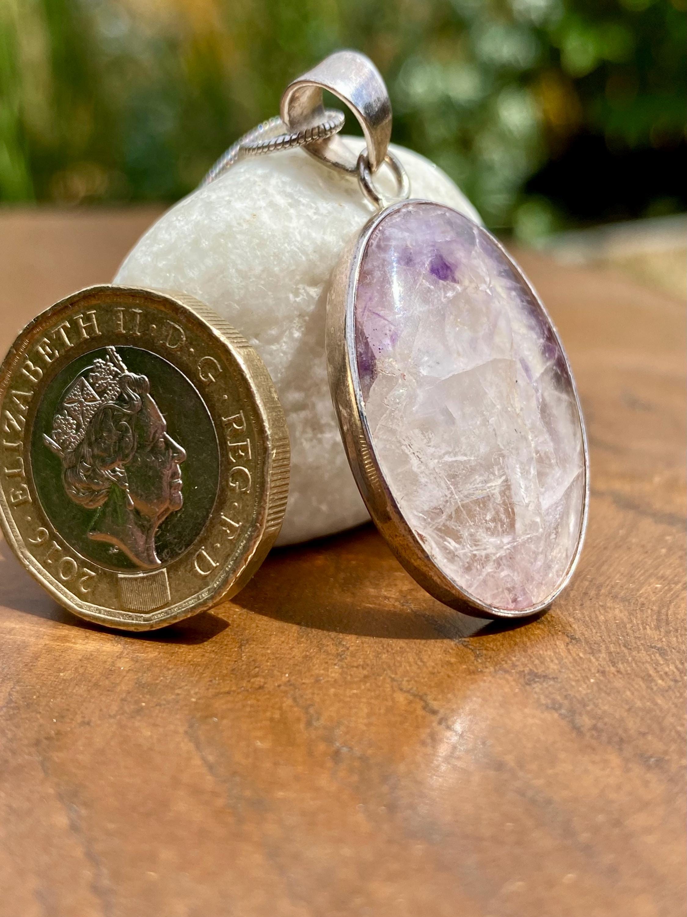 Blue John Silver Pendant