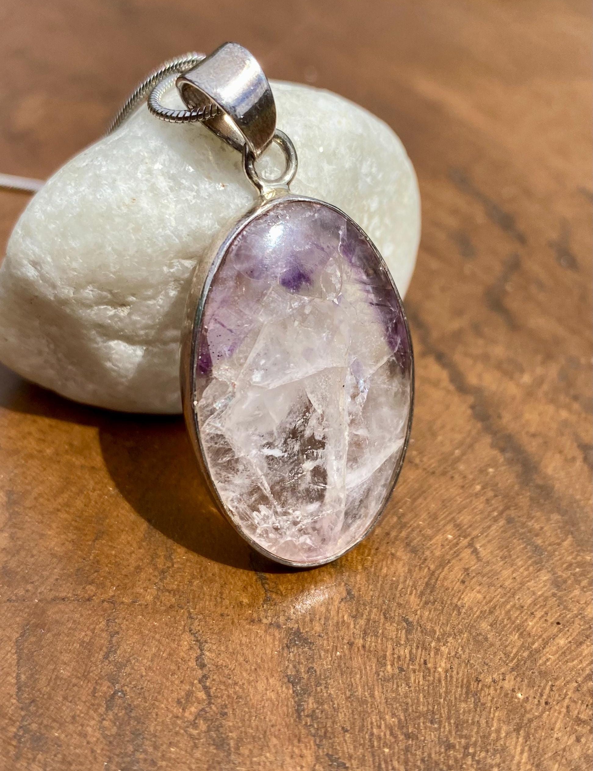 Blue John Silver Pendant