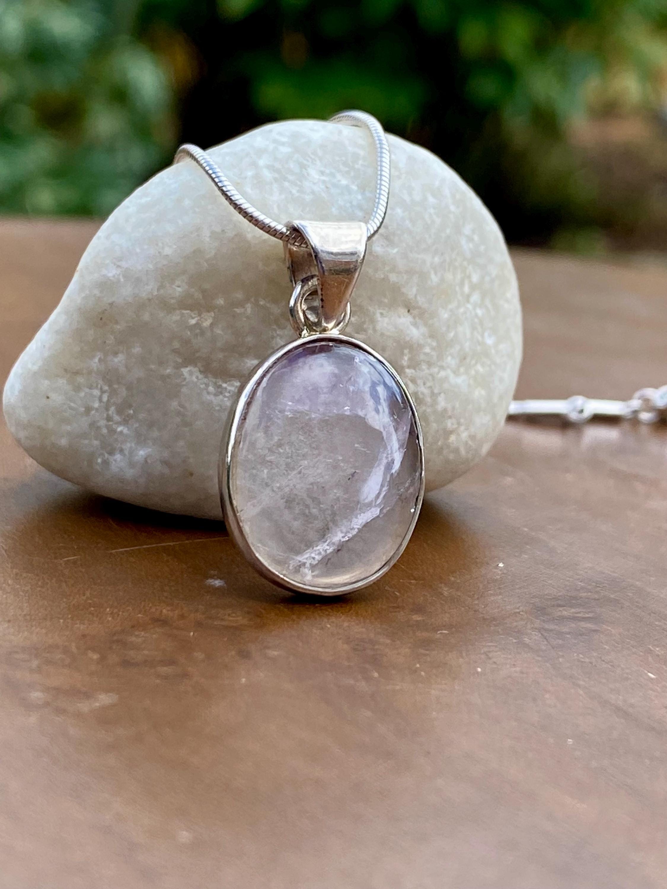 Blue John Silver Pendant