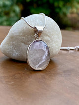 Oval Blue John 925 Sterling Silver Pendant