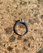 Round Cut Peridot 925 Sterling Silver Ring