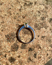 Round Cut Peridot 925 Sterling Silver Ring