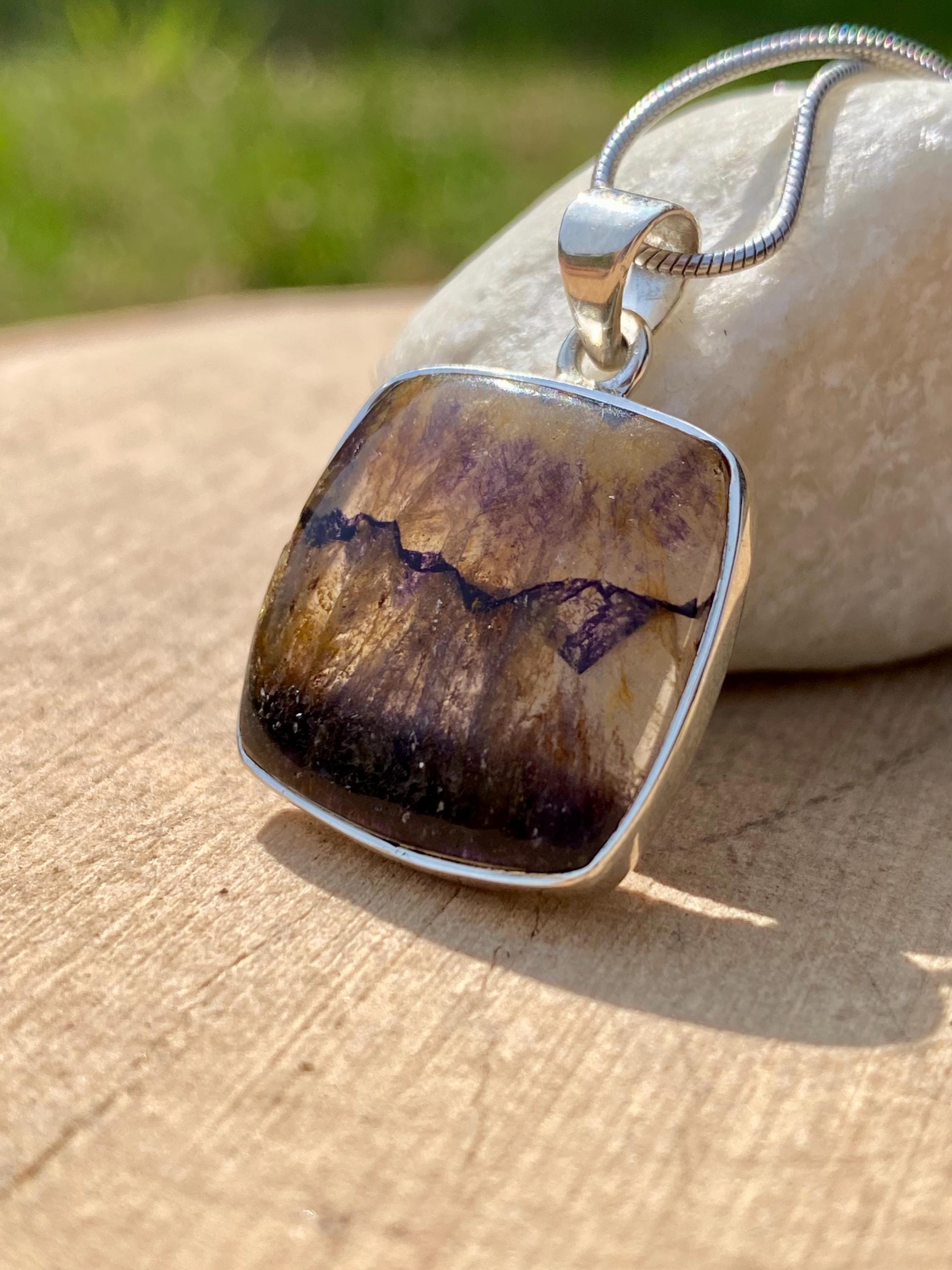 Blue John Sterling Silver Pendant
