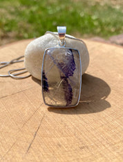 Blue John Sterling Silver Pendant