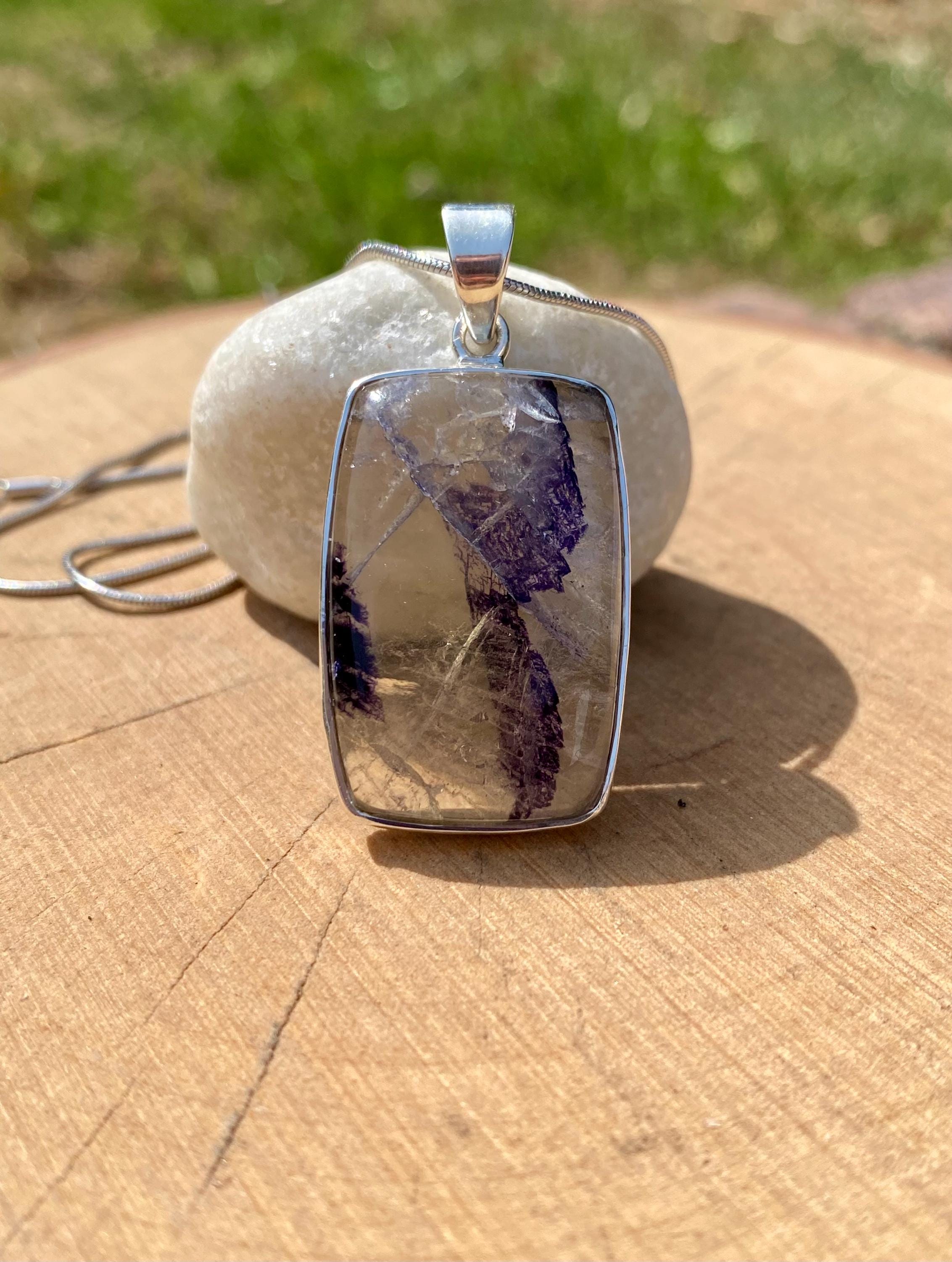 Blue John Sterling Silver Pendant