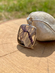 Blue John Sterling Silver Pendant