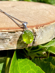 Natural Oval Peridot 925 Sterling Silver Pendant