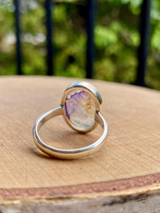 Blue John Silver Oval Ring - Extremely Rare