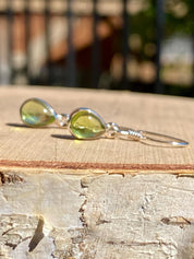 Teardrop Peridot 925 Sterling Silver Dangle Earrings