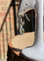 Teardrop Peridot 925 Sterling Silver Dangle Earrings