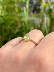 Oval Cut Peridot 925 Sterling Silver Ring
