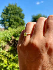 Oval Cut Peridot 925 Sterling Silver Ring