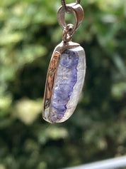Blue John Sterling Silver Rectangular Pendant