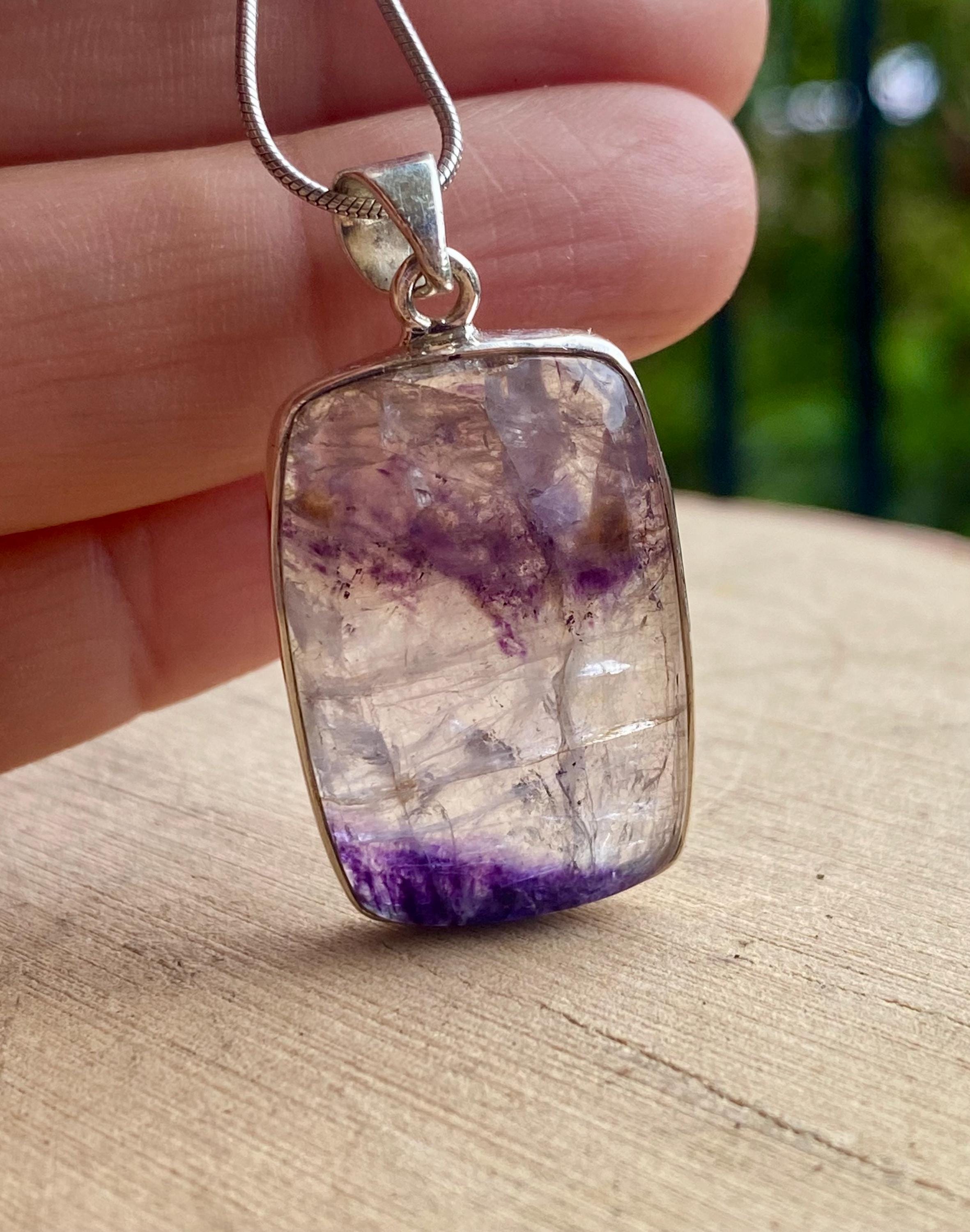 Blue John Sterling Silver Rectangular Pendant