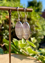 Blue John Drop Earrings: Sterling Silver, Handmade Derbyshire Jewelry