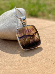 Blue John Sterling Silver Pendant
