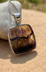 Blue John Sterling Silver Pendant