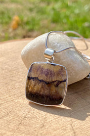 Blue John Sterling Silver Pendant