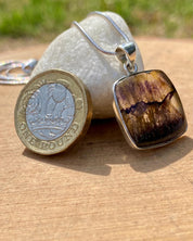 Blue John Sterling Silver Pendant