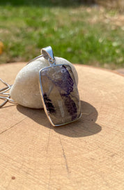Blue John Sterling Silver Pendant