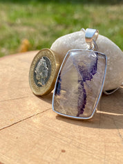 Blue John Sterling Silver Pendant