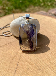 Blue John Sterling Silver Pendant