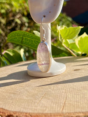 Blue John Drop Earrings: Sterling Silver, Handmade Derbyshire Jewelry