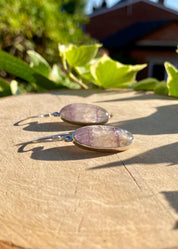 Blue John Drop Earrings: Sterling Silver, Handmade Derbyshire Jewelry