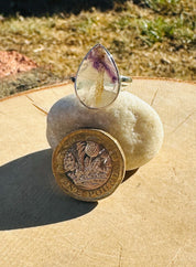 Blue John Teardrop Ring: 925 Sterling Silver, Handmade Derbyshire Gemstone
