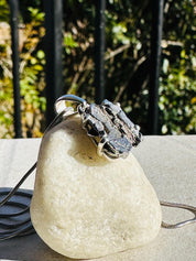 Meteorite Campo Del Cielo Pendant, 16mm 11mm Sterling Silver, Handmade UK gift