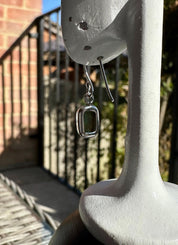 Sterling Silver Monarch Opal Earrings: Emerald Cut, Handmade